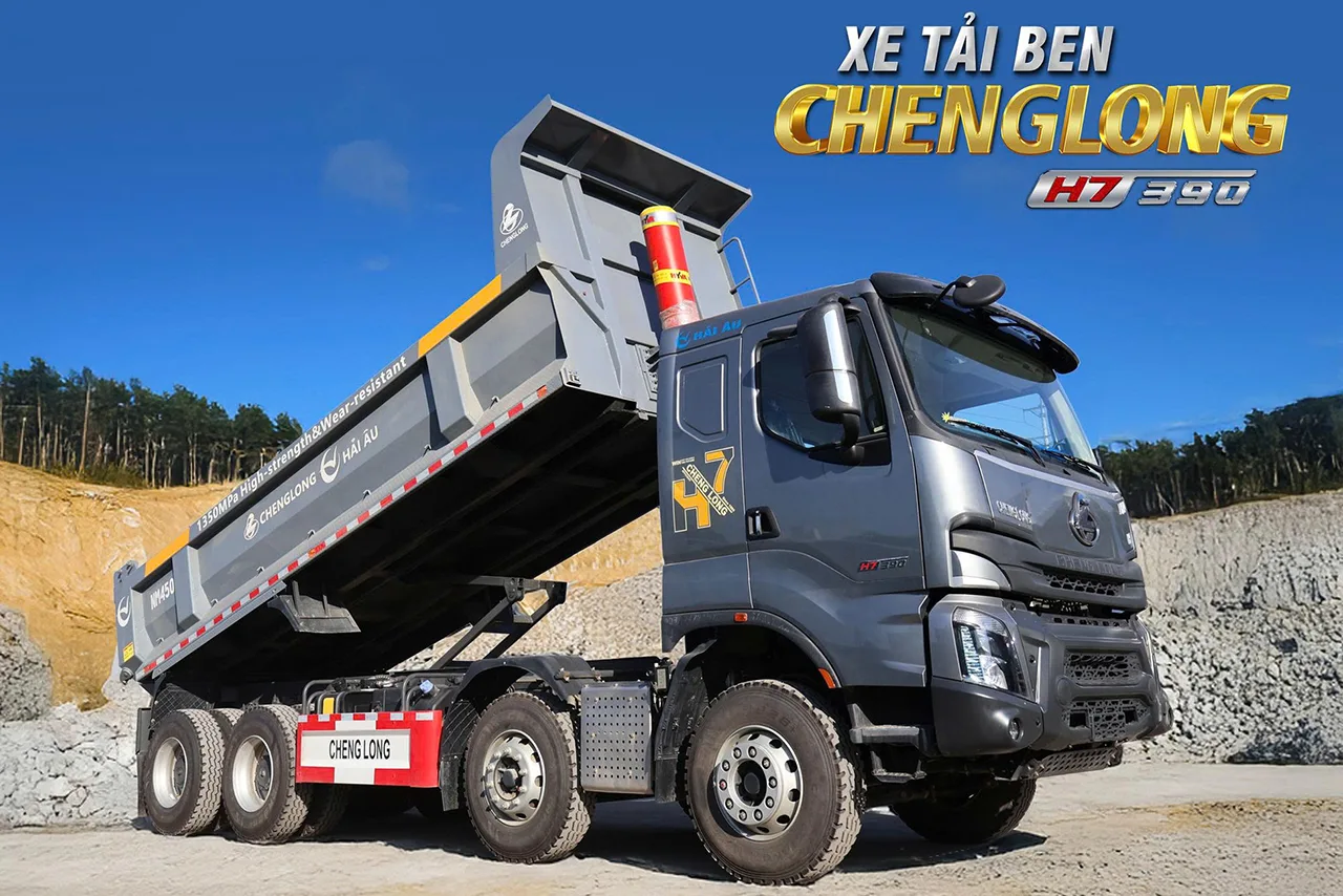 XE TẢI BEN CHENGLONG H7 390HP (8X4) CẦU DẦU