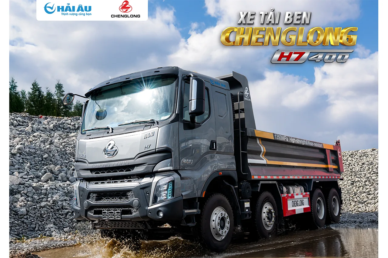 XE TẢI BEN CHENGLONG H7 400 HP (8X4) CẦU DẦU